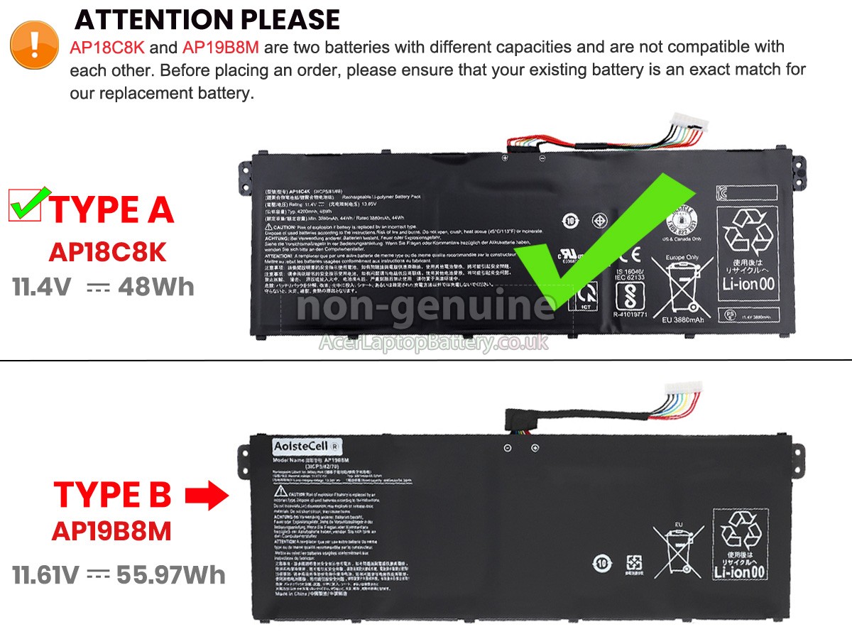 replacement Acer Aspire 3 A315-44P battery
