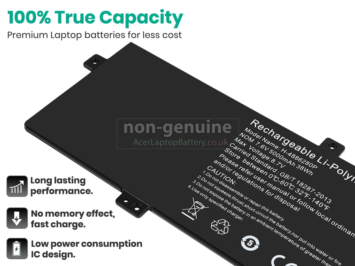 replacement Gateway H-4886280P battery