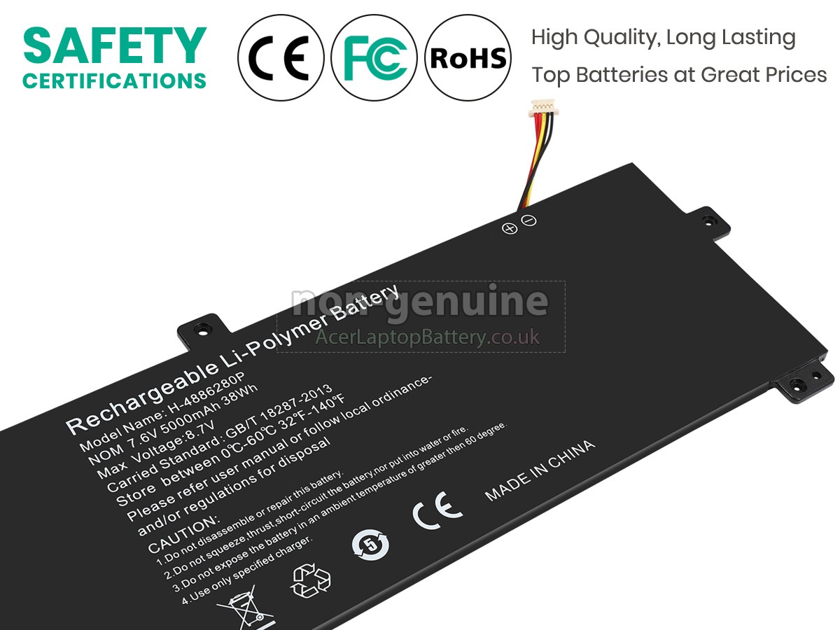 replacement Gateway H-4886280P battery