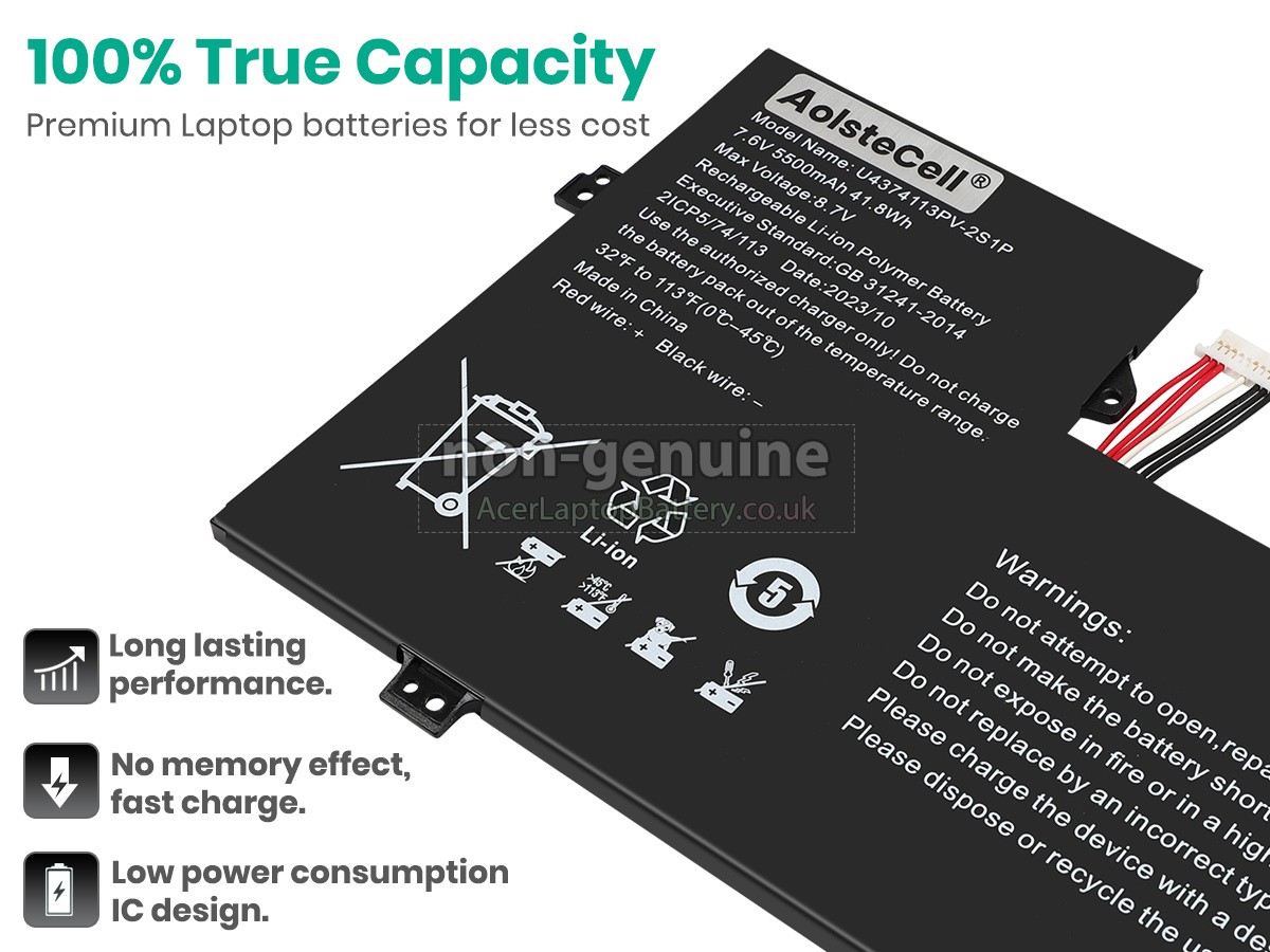 replacement Gateway 45121212 battery
