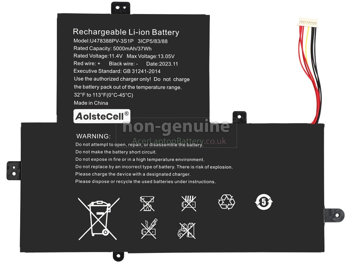replacement Gateway GWTN156-12BL battery