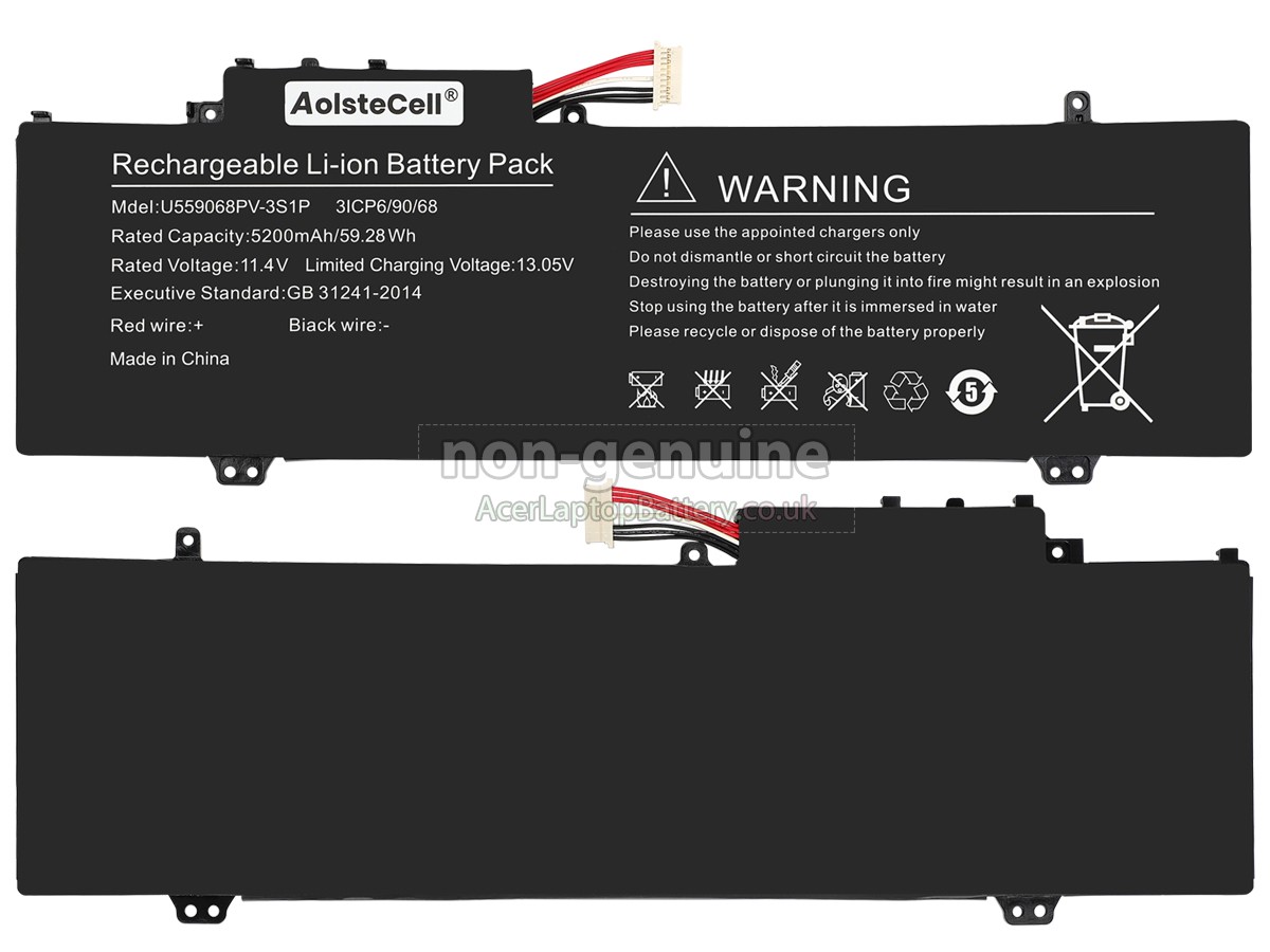 replacement Gateway GWNR71517-BK battery